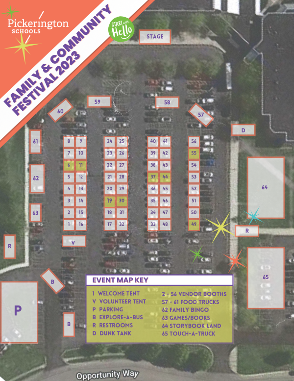 Pickerington Schools Family & Community Festival 2023 Event Map